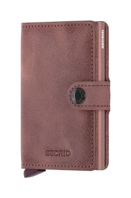 Secrid portfel skórzany Vintage Mauve kolor różowy