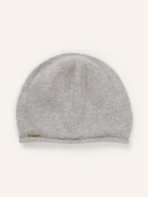 Seeberger Czapka Kaszmirowa Z Obszyciem Cekinami I Błyszczącą Przędzą grau