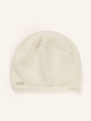 Seeberger Czapka Kaszmirowa Z Obszyciem Cekinami I Błyszczącą Przędzą weiss