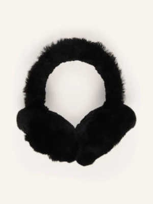 Seeberger Nauszniki Ze Skóry Jagnięcej schwarz