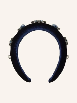 Seenberg Opaska Na Włosy Z Aksamitu Z Ozdobnymi Kamykami blau