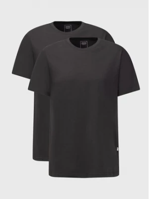Seidensticker Komplet 2 t-shirtów 12.100004 Czarny Regular Fit