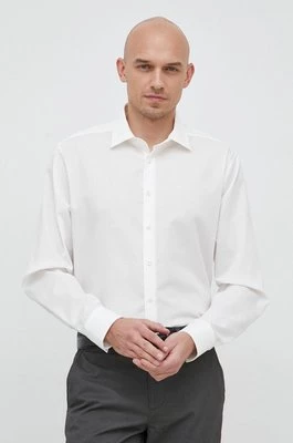 Seidensticker koszula bawełniana Shaped męska kolor beżowy slim z kołnierzykiem klasycznym 01.021000