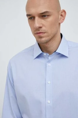 Seidensticker koszula bawełniana Shaped męska kolor niebieski regular 01.253710