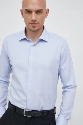Seidensticker koszula bawełniana X-Slim męska kolor niebieski slim z kołnierzykiem klasycznym 01.493650