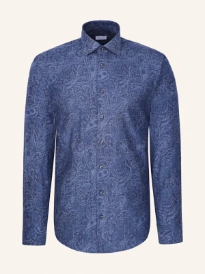 Seidensticker Koszula Flanelowa O Kroju Slim Fit blau GRANATOWY