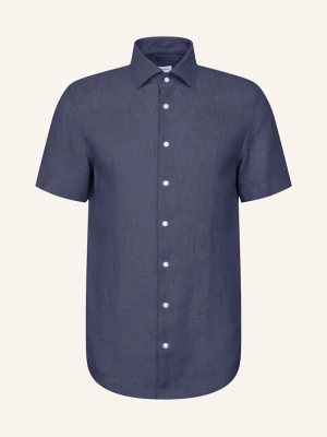 Seidensticker Koszula Lniana O Kroju Slim Fit blau GRANATOWY