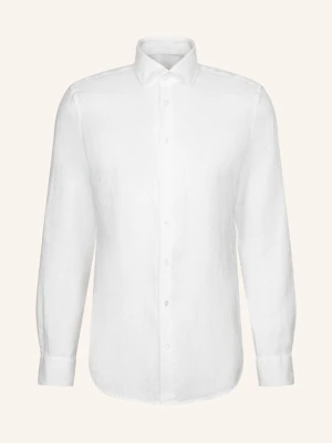 Seidensticker Koszula Lniana O Kroju Slim Fit weiss BIAŁY