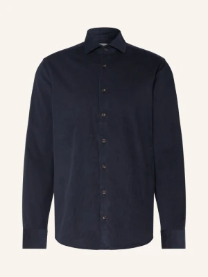 Seidensticker Koszula Z Sztruksu O Kroju Regular Fit blau GRANATOWY
