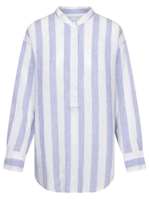 Seidensticker Lniana bluzka w kolorze błękitno-białym rozmiar: 36