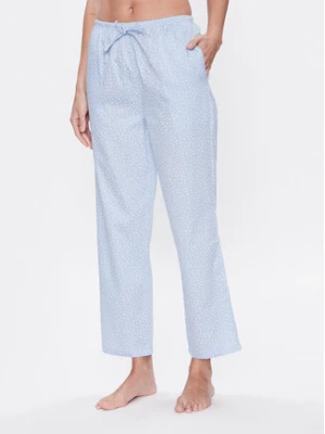 Seidensticker Spodnie piżamowe Woven Satin Pajama Pant Niebieski Straight Fit