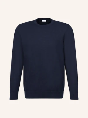 Seidensticker Sweter O Kroju Regular Fit blau GRANATOWY