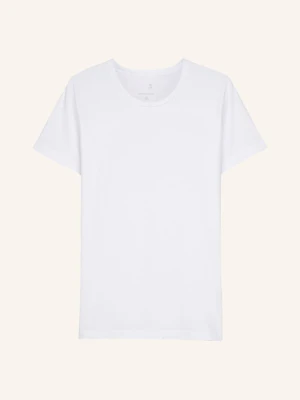 Seidensticker T-Shirt O Kroju Regular Fit weiss BIAŁY