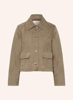 Selected Femme Blezer Skórzany gruen