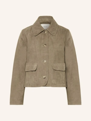 Selected Femme Blezer Skórzany gruen