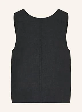 Selected Femme Bluzka Bez Rękawów Z Lnu schwarz