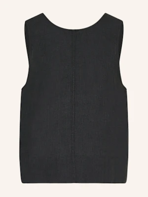 Selected Femme Bluzka Bez Rękawów Z Lnu schwarz