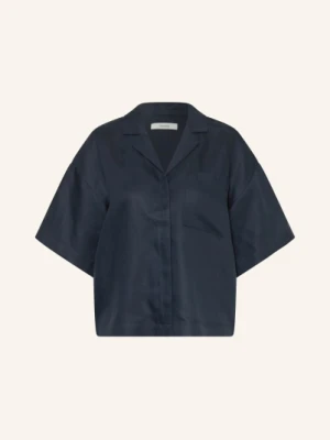 Selected Femme Bluzka Z Lnu blau