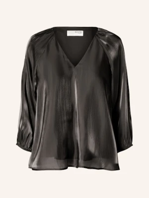 Selected Femme Bluzka Z Rękawem 3/4 Z Satyny schwarz