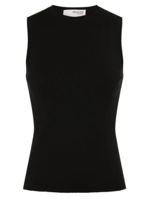 Selected Femme Damski top z dzianiny - SLFLydia Kobiety drobna dzianina czarny jednolity,