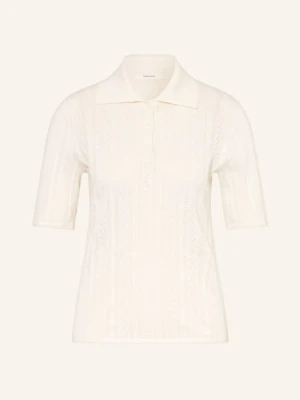 Selected Femme Dzianinowa Koszulka Polo weiss