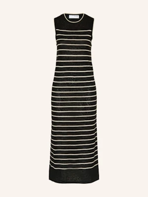 Selected Femme Dzianinowa Sukienka Z Dodatkiem Lnu schwarz