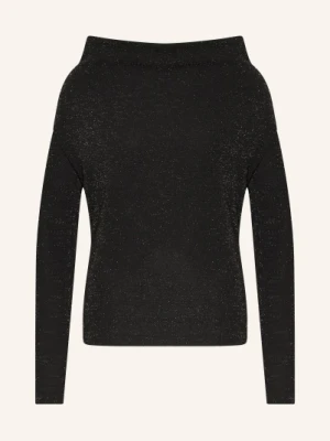 Selected Femme Koszulka Z Długim Rękawem Z Brokatową Przędzą schwarz