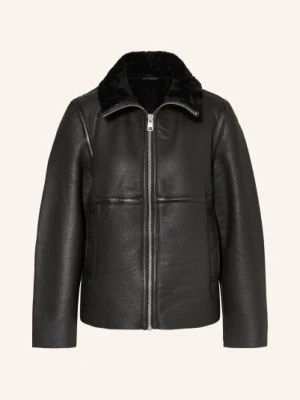 Selected Femme Kurtka Skórzana schwarz