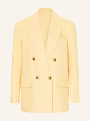 Selected Femme Oversizedowy Blezer Z Lnu gelb