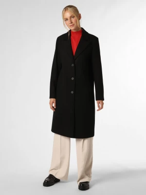 Selected Femme Płaszcz damski Kobiety Wełna czarny jednolity,