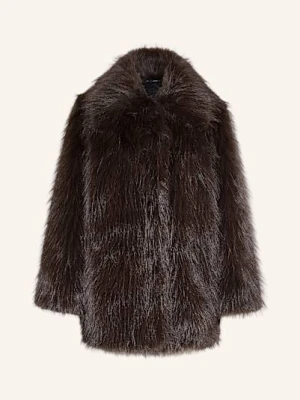 Selected Femme Płaszcz Ze Sztucznego Futra braun