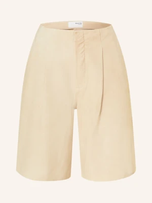 Selected Femme Spodenki Skórzane beige