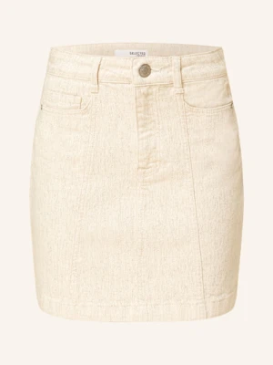 Selected Femme Spódnica Jeansowa beige