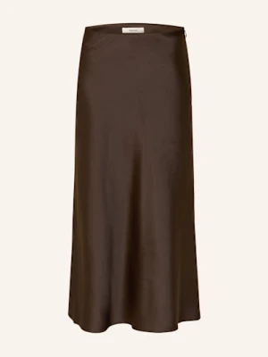 Selected Femme Spódnica Satynowa braun