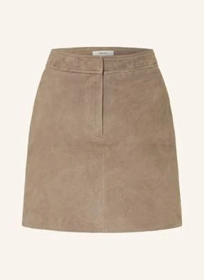 Selected Femme Spódnica Skórzana beige