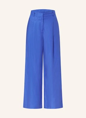 Selected Femme Spodnie Marlena Z Dodatkiem Lnu blau