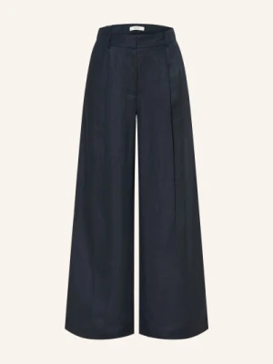 Selected Femme Spodnie Z Marlony Z Lnem blau