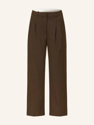 Selected Femme Spodnie Z Materiału Typu Marlene braun