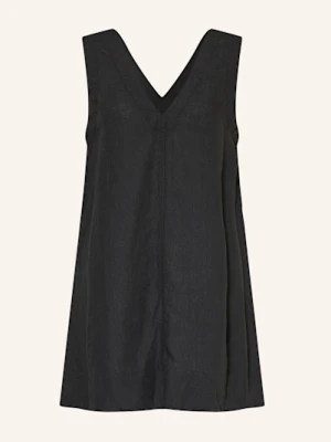 Selected Femme Sukienka Z Lnu schwarz