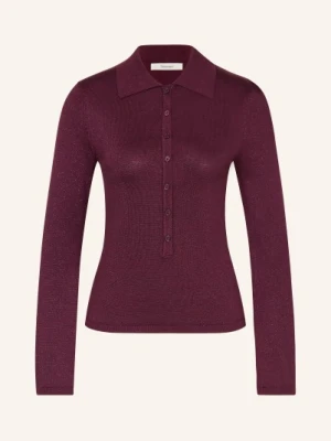 Selected Femme Sweter Z Błyszczącą Przędzą rot