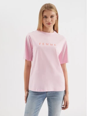 Selected Femme T-Shirt 16085609 Fioletowy Loose Fit