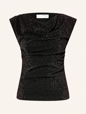 Selected Femme Top Z Błyszczącą Przędzą braun