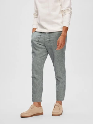 Selected Homme Chinosy 16087636 Szary Slim Tapered Fit