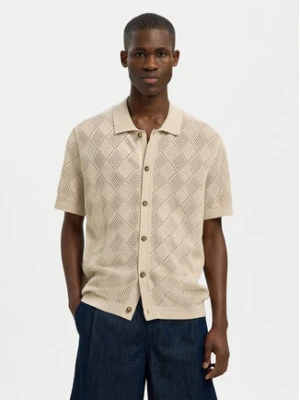 Selected Homme Koszula 16097564 Beżowy Regular Fit