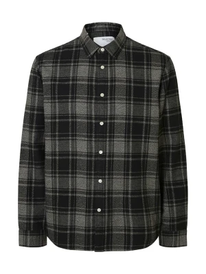 SELECTED HOMME Koszula "Noah" w kolorze szaro-czarnym rozmiar: S