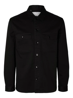 SELECTED HOMME Koszula sztruksowa "Dan" - Loose fit - w kolorze czarnym rozmiar: S