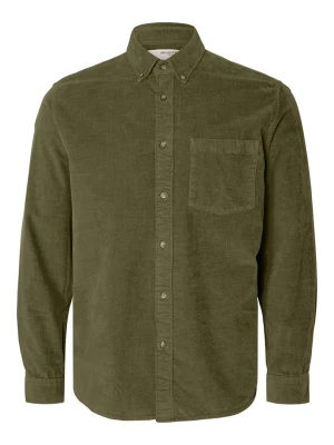 SELECTED HOMME Koszula sztruksowa - Regular fit - w kolorze khaki rozmiar: S