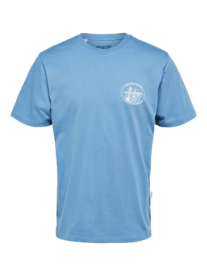 SELECTED HOMME Koszulka "Coms" w kolorze błękitnym rozmiar: M