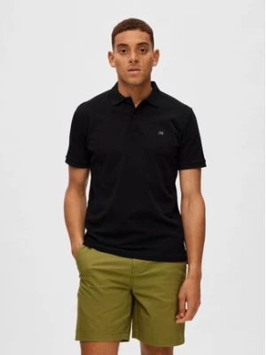 Selected Homme Polo 16087839 Czarny Regular Fit