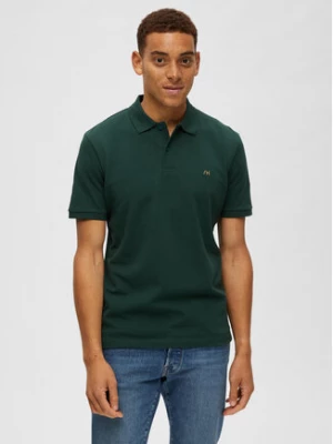 Selected Homme Polo 16087839 Zielony Regular Fit